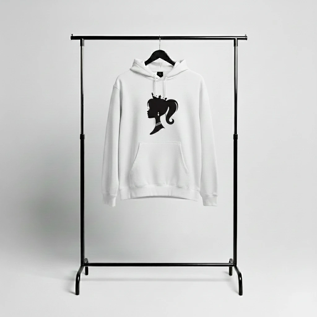 هودي أبيض سادة أو مع طباعة